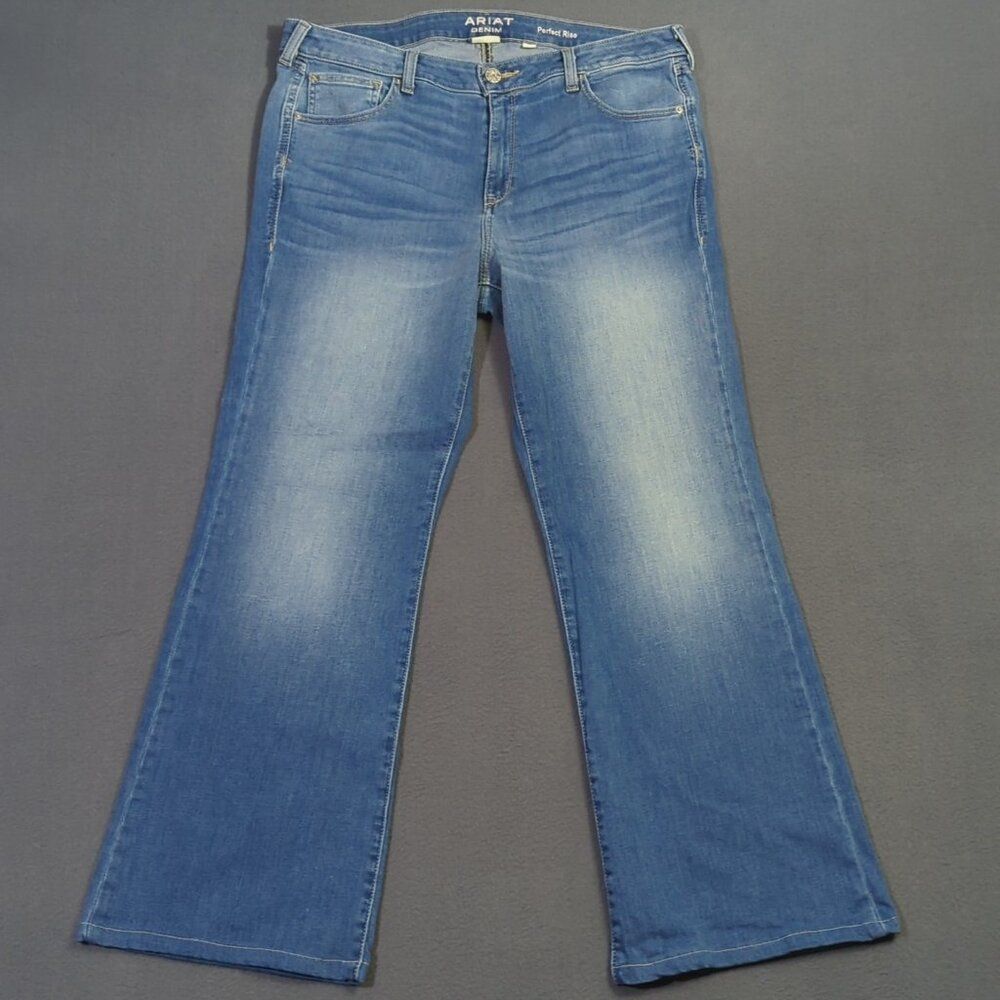 Ariat Jeans Women's 34R Blue Ultra Stretch Perfect Rise Katie Flare Denim